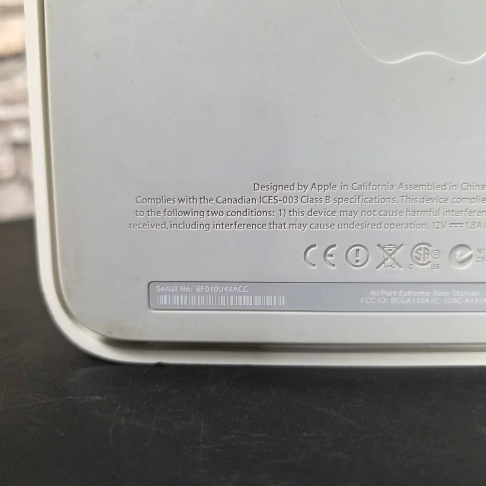 Apple AirPort Extreme Base Station A1354 GOOD Dual-Band Wireless Router Untested